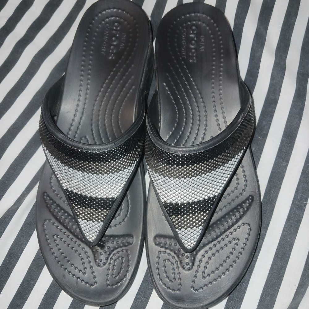 Crocs Monterey Beads Black/Gray/White Sandals